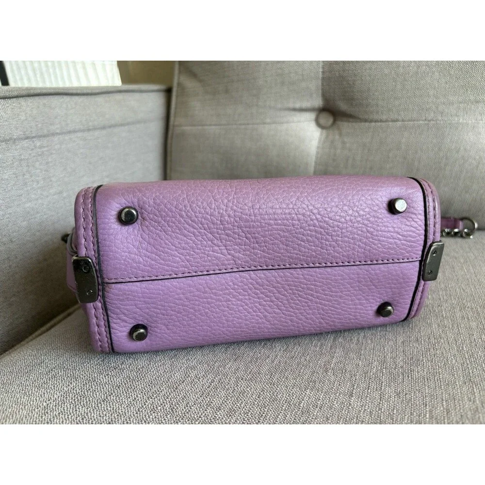 COACH Mini Swagger 21 Orchid Leather W/ Willow Floral Crossbody Limited edition